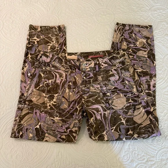 Anthropologie Pilcro The Wanderer Pants Jeans Metallic Gold Thread Design 29 - Picture 2 of 11